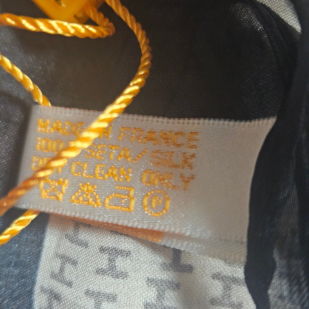 Hermes Paris Silk Scarf Monogram H Logo Rope Knot Print France Luxury Designer - Picture 4 of 8